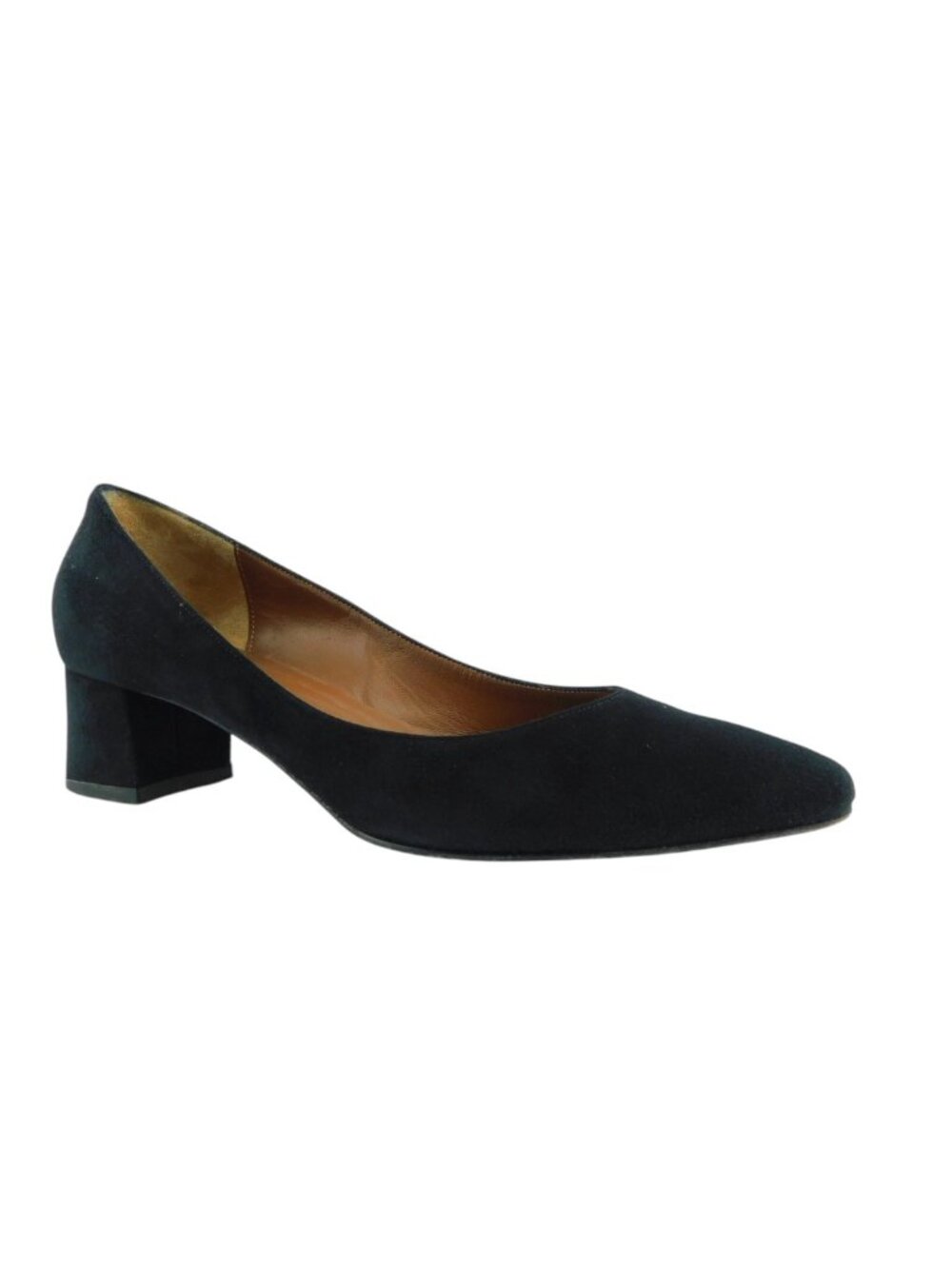 AQUATALIA Black Suede Leather Block Heel Pumps 8